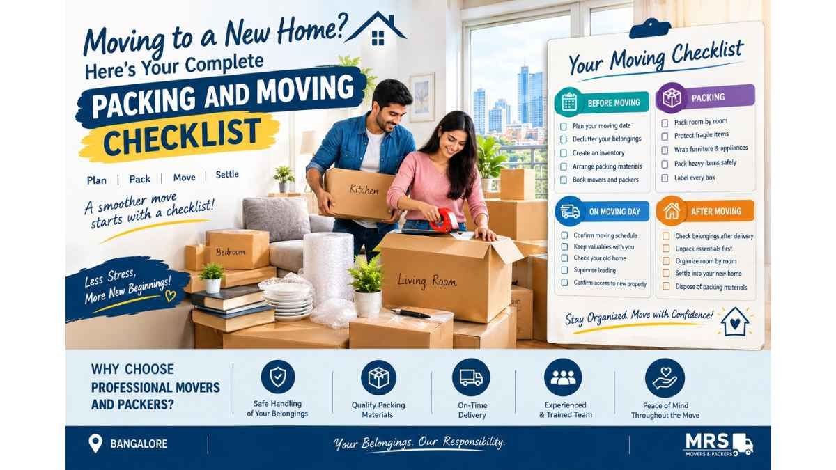 Moving to a New Home? Here’s Your Complete Packing and Moving Checklist